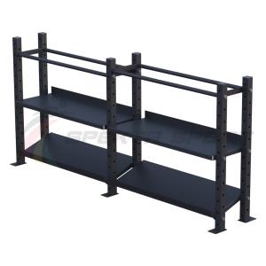 Купить Модульный стеллаж для гантелей, гирь и медболов 2580х430х1200 (2 секции) в Нытве 