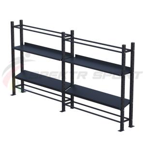 Купить Модульный стеллаж для гантелей, гирь и медболов 3780х430х1950 (2 секции) в Нытве 