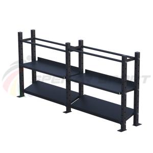 Купить Модульный стеллаж для гантелей, гирь и медболов 3780х430х1200 (2 секции) в Нытве 